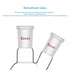 StonyLab 50ml Heavy Wall 2 Neck Round Bottom Flask with 19/22 Center and Side Standard Taper Joint