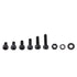 300pcs M3 Black Alloy Steel Hex Socket Screws Nuts Washer Assortment Kit (Set A Head)