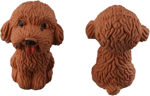 dohobby 24 Pieces Animal Pencil Erasers - 3D Cute Dog Cap Toppers for Party Favors