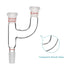 StonyLab 3 Way Claisen Distillation Adapter, 24/40 Joints Connecting Adapter Lab Supply