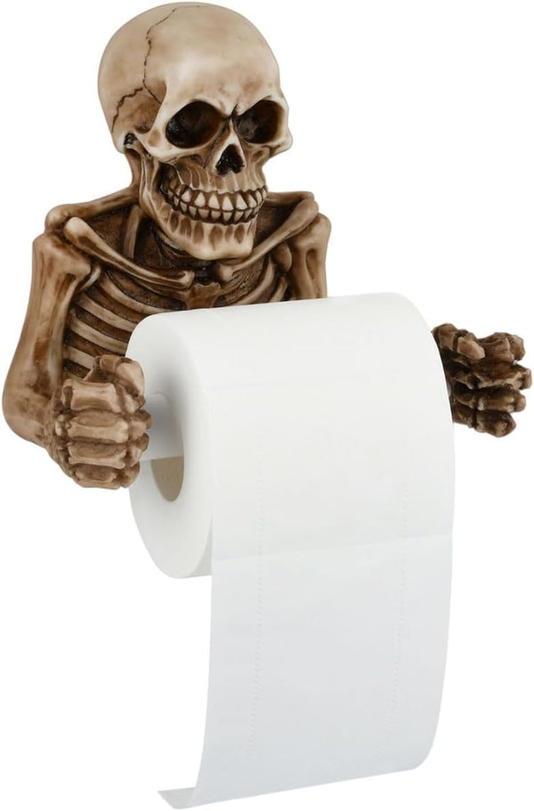 DS. DISTINCTIVE STYLE Skull Toilet Paper Holder Wall Mount Resin Toilet Tissue
