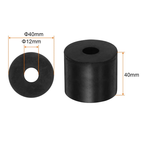 HARFINGTON 4pcs Rubber Spacer, 1.57 Inch OD Neoprene Round Anti Vibration Isolation Pads for Home and Car Accessories