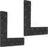2 Pcs L Shape Flat Bracket, 12"x12" Mending Plate with Black Powder-Coated Right Angle Brackets for Repair