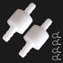 2PCS 1/4" Check Valve Hose Barb, One Way Inline Non Return for Fuel Oil Water Gas Air Pump with 4PCS Clamps