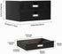 Wooden Storage Box Rustic Desktop Organizer with 2 Drawers, Office Desk Accessories Shelf, Small Craft Storage