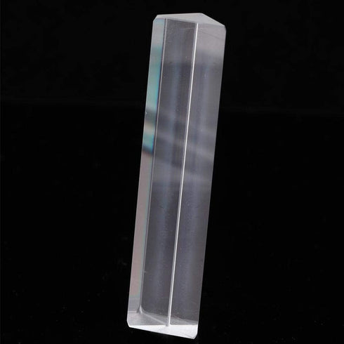 K9 (15x15x87mm) Optical Glass Triangular Prism Crystal Rainbow Maker for Physics Education, Light Spectrum, Photo