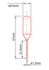 Globe Scientific 134010-500 LDPE Fine Tip Transfer Pipet, Non-Sterile, 51mm Length, 1.3mL Capacity (Box of 500)