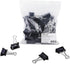 Universal UNV10210 Binder Clips, Medium, Black/Silver, 1 Dozen