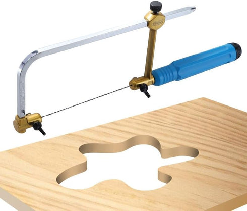 Heavy Duty Coping Saw for Woodworking, Fast Cutting Non-slip Hacksaw with 8 Pieces Scroll Saw Blades