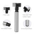 SeonFook 5pcs 1/4" Set 1/4 5/16 3/8 1/2 9/16 Inch Keyhole Router Bit Shank T-Slot Router Bit Cutter with & & & & Blade