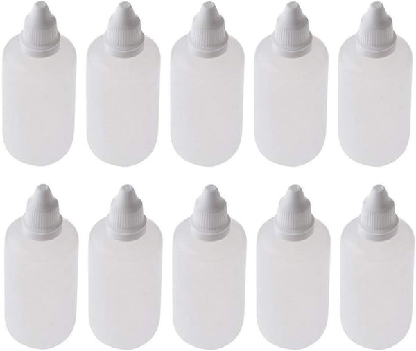 10Pcs 100ml Empty Refillable Portable Plastic Squeezable Dropper Bottles for Cosmetic Makeup Packaging
