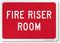 SmartSign "Fire Riser Room" Sign | Aluminum 7" x 10"
