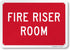 SmartSign "Fire Riser Room" Sign | Aluminum 7" x 10"