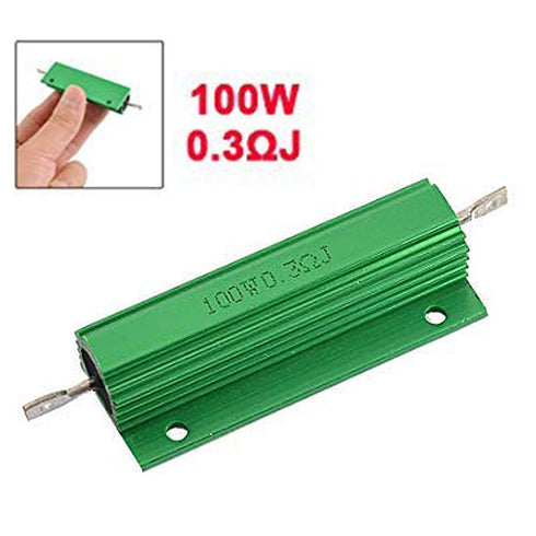 Yohii 2Pcs Aluminum Housed Chassis Mounted 100W 0.3 Ohm 5% Wirewound Resistor (G7.23)