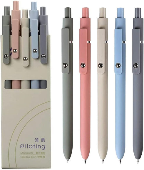 sencoo 5 pack Blue Gel Pens, Quick Dry Ink, Fine Point Retractable Roller Ball Pens, 0.5mm Smooth Writing