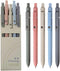 sencoo 5 pack Blue Gel Pens, Quick Dry Ink, Fine Point Retractable Roller Ball Pens, 0.5mm Smooth Writing