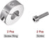 HARFINGTON 2pcs Shaft Collar, 12mm Bore Aluminum Alloy Set Screw Split Clamp-On Collars for Machine Tools