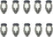 Pneumatic PC5/32-U10 Male Straight Air Hose Connectors 5/32" Tube OD x 10-32 Inch UNF Thread Push to Connect Fittings (Pack of 10) by VETLEY