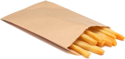 100-pack 3x5 Inches Mini Size Natural Kraft Paper Bags - Ideal for Bakery Cookies Treats Snacks Popcorn Small Gift Bag