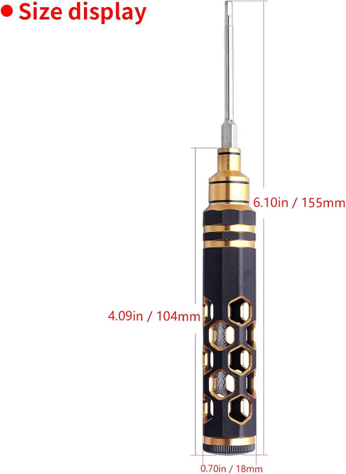 5 in 1 RC Hobby Repair Tools Kit, Hex Driver Set with Magnetic Allen Wrench, Drill Bits & Phillips Screwdriver Bit