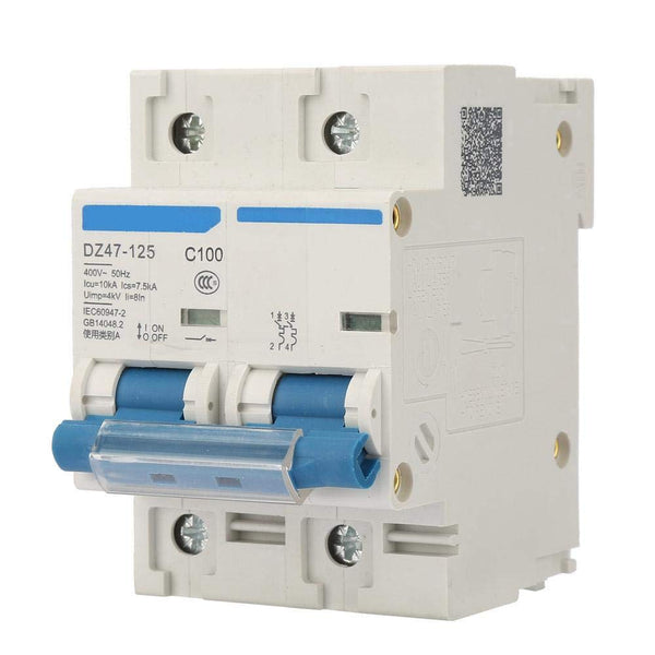 Current Circuit Breaker, DZ47-125 2P, 400V, 80/100/125A, Leakage Protection Switch
