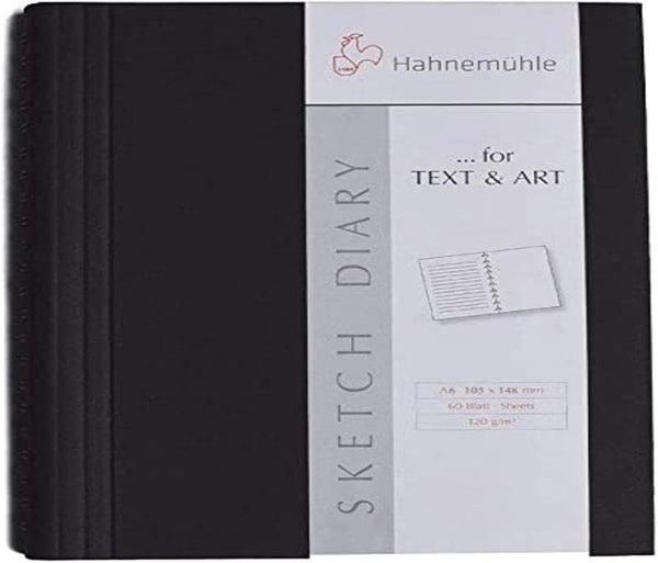 Hahnemuehle 10628753 SKETCH DIARY 120 G/M2, Spiral Notebook Drawing, TAM A6, 60 FLS., White Paper