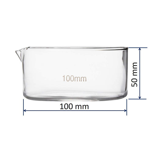 Borosilicate Glass Crystallizing Dish with Spout, Evaporation Dish (100mm), 300 ml Capacity