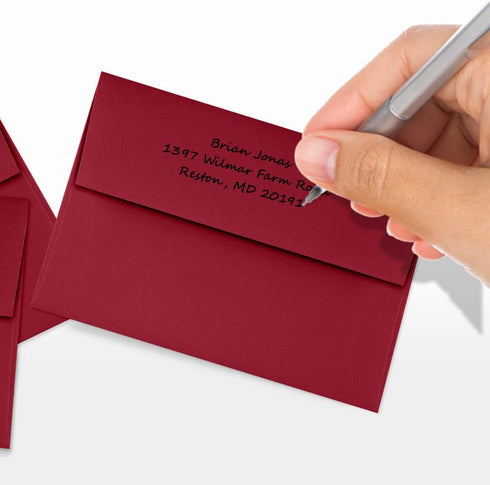 LUXPaper 4Bar A1 Invitation Envelopes, Peel & Press, 50 Qty, Garnet Red, 80lb. Text