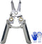 Manual Wire Stripper - 8 Inch Cutout (8 AWG - 22 AWG) Multifunctional Wire Crimping Plier and Cutter Tool