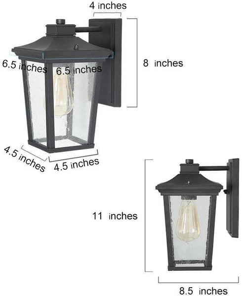 classy leaves Outdoor Wall Lights Exterior Light Fixture, Black Modern Waterproof Anti-Rust Outdoor Sconce Porch Lights