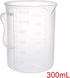 uxcell Measuring Cup 300ml PP Plastic Graduated Beaker Transparent with Handle for Lab Kitchen liquids 3pcs by uxcell