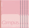 KOKUYO Campus Feels Flat Notebook, Dot A 7mm Ruled, Semi-B5, 30 Sheets, 5 Pack, Pink, Japan Import (NO-FL3CAT-P)