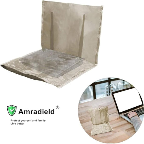 Amradield 13.8" x15.7" WiFi Router Cover EMF RF Radiation Shielding Cover Blocking Wireless Router Radiation Guard