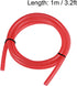 uxcell Silicone Tube - 5/32"(4mm) ID x 1/4"(6mm) OD 3.3ft Rubber Tubing Air Hose for Pump Transfer, Red