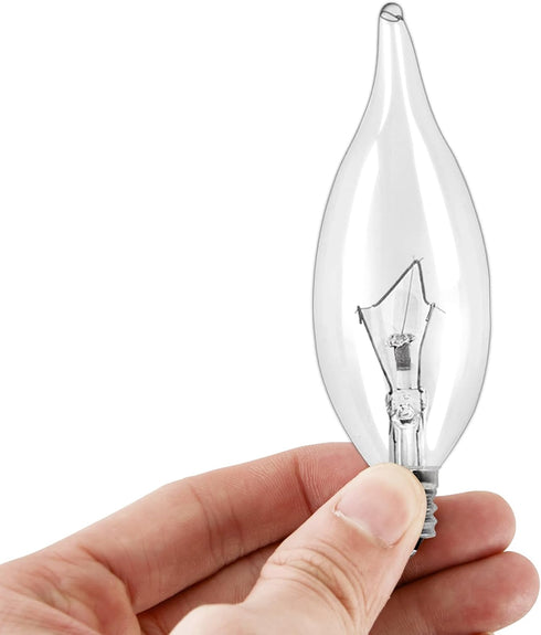 12-Pack E12 B10 Bulb, 40W 120V Bulbs Dimmable Bulbs LinMiFo Clear Candelabra Base Incandescent Candle Light Chandelier