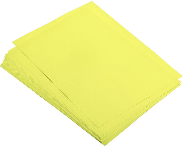 MECCANIXITY 25 Sheets Colored Copy Paper, 8 1/2 Inch, 21lb/75gsm, Fluorescent Yellow for Office Printing, Document