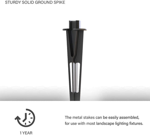 Malibu Metal Spike Stake Replacement, 3/4-14 NPSM Male Thread for Landscape Path/Spot Light Low Voltage Outdoor Lighting