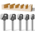 WSOOX Bowl and Tray Router Bits with 1/4" Shank 5PCS Carbide Signmaking