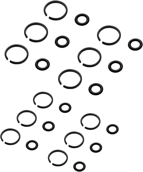 (6+6 Sets) 1/2 & 3/8 Impact Retaining Ring Friction Ring Anvil Clip with O-Ring for Milwaukee
