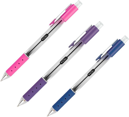 TUL Retractable Gel Pens, Medium Point 0.7 mm, Assorted Barrel & Candy Ink Colors, Pack of 14 Pens