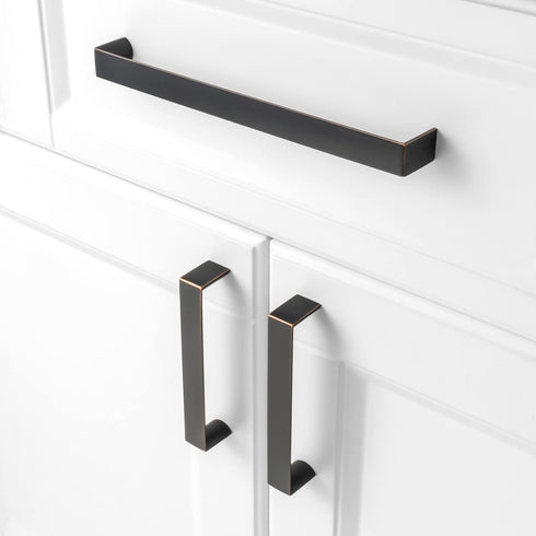 KOOFIZO Wide Cabinet Handle: Oil Rubbed Bronze Furniture Pull, 8-4/5 Inch Screw Spacing for Kitchen and Bathroom