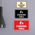 Classic Black Framed Changing Table Sign - Small Size