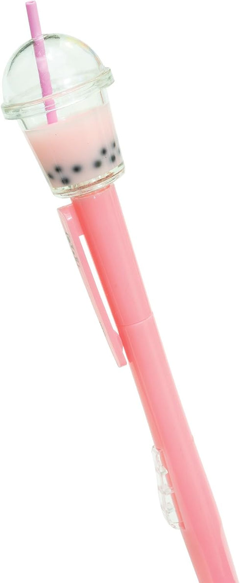 Pack 12 Raymond Geddes Boba Tea Mechanical Pencils of Cute Novelty Writing Supplies with Bubble Tea Toppers
