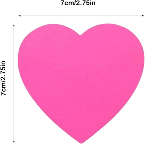 Sticky Notes, 560 Sheets 3 × 3 Inches Heart Shaped Self-Sticky Notes Pad in Bright Colors for Home Office Notebook