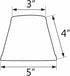 Aspen Creative 32066-2A, 3" 5" 4" Set 2 Hardback Empire Clip-On Chandelier Lamp Shade, White, Top x Bottom x Slant