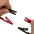 10Pcs Insulated Safety Multimeter Test Leads Red and Black with Mini Alligator Clips for 2mm Banana Plug Connector