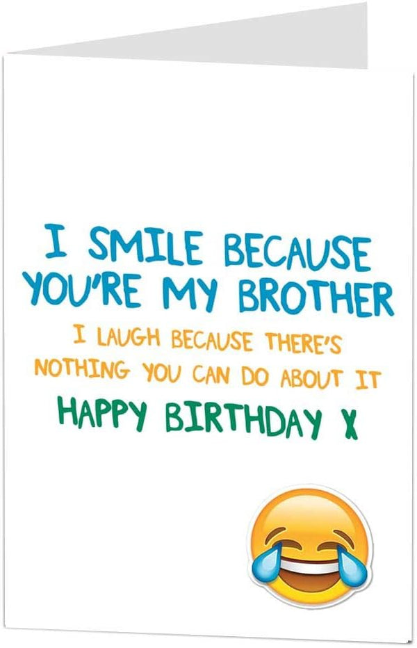 LimaLima Funny Brother Birthday Cards for Big Older 40th 50th 60th 70th, Blank Inside