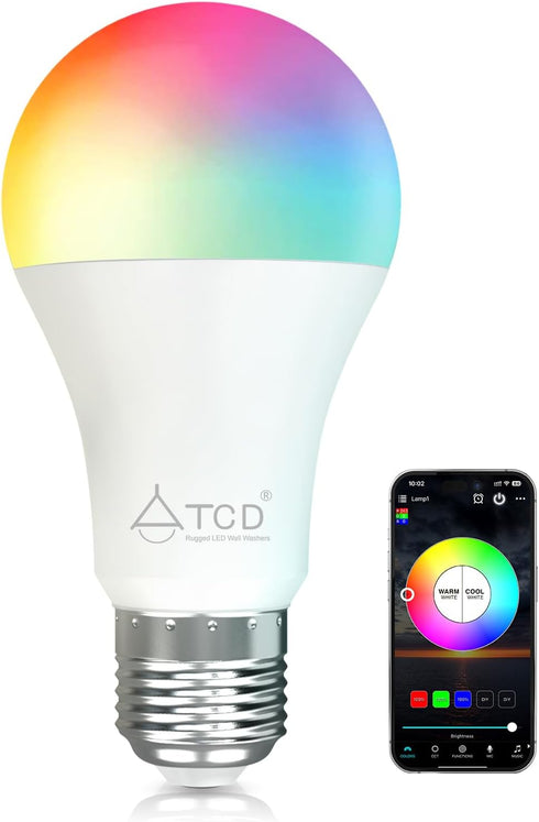 Smart Light Bulbs Dimmable, 9W E26 LED Smart Bulb Music Sync RGB