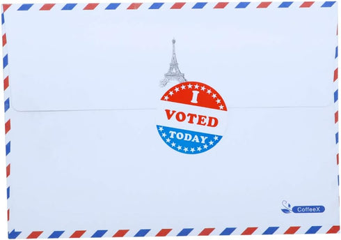 Hybsk I Voted Today with Red, White, and Blue Circle Stickers 1.5 Inch Round, 500 Labels Per Roll