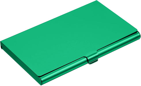 YOKIVE 1 Pcs Business Card Holder, Flip Cover Style, Great for Office, Home, Daily Use (Green, 3.66x2.36x0.32-Inch)
